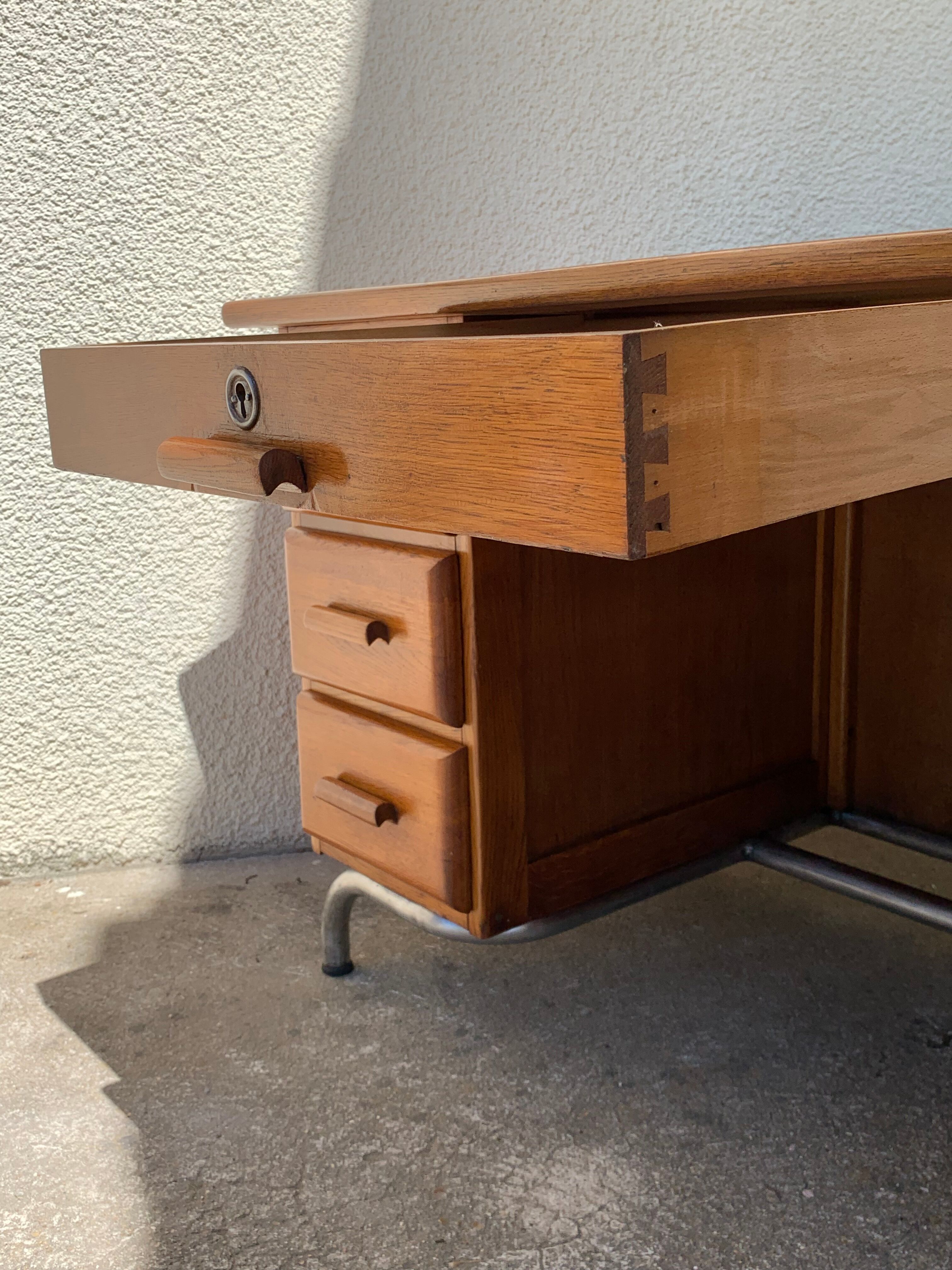 Office schoolmaster 1950 solid oak