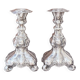 Antique Pair of Candle Holder Silver Rococo Style Candlesticks, 1900s Home Decor