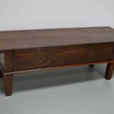 Table basse rustique en châtaignier de style campagnard espagnol du XIXe siècle