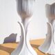 Pair of ceramic tulip candlesticks