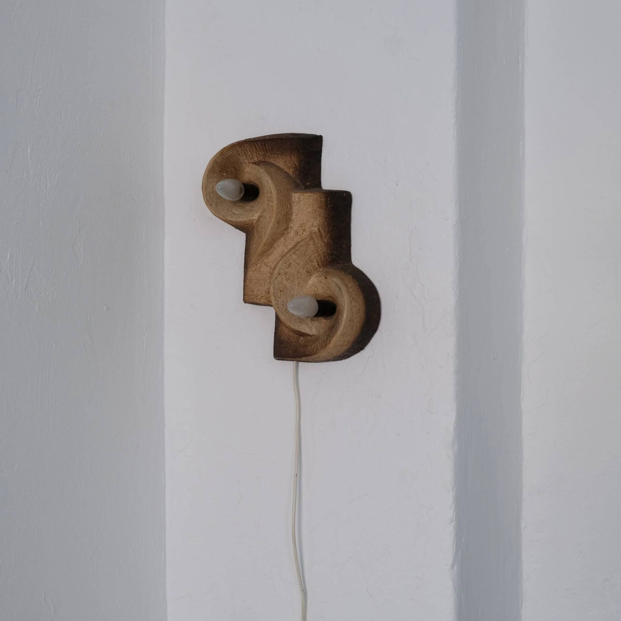 Brutalist ceramic wall sconce | Netherlands | 1960s