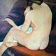 Large Nude Oil Painting on Canvas by Charles Melikoff - XX Century Art - Belgium