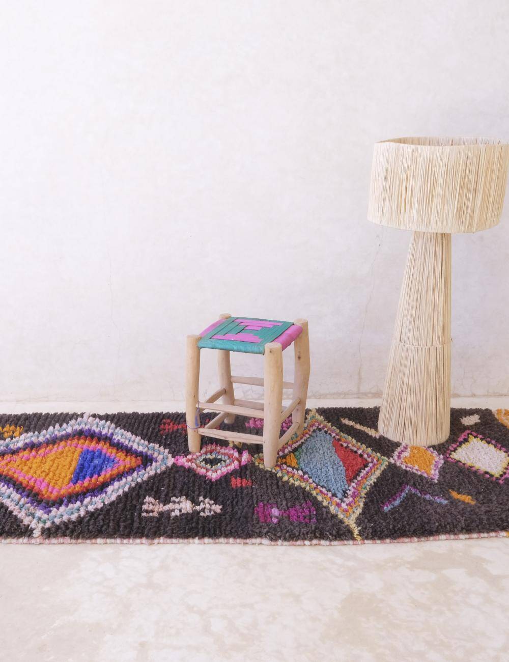 Colorful Berber Rug - 219 x 88 cm
