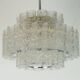 3-tier 1960s vintage mid century doria ice glass CHANDELIER with 45 glasses