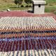 Vintage Moroccan Berber rug with multicoloured stripes – 332 x 244 cm
