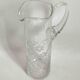 Chiseled crystal pitcher with floral decor 1950s Height 34 cm