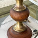 Wood and brass candle holder 1970