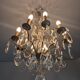 Bronze and crystal chandelier with 9 lights