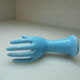 Vintage light blue ceramic hand