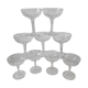 Lot de 9 coupes à champagne en cristal années 30-40