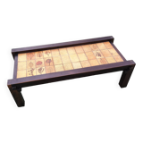 Herbarium pattern ceramic coffee table
