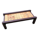 Table basse céramique motif herbier