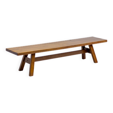 Banc en noyer massif "Torbecchia" de Giovanni Michelucci, années 1960