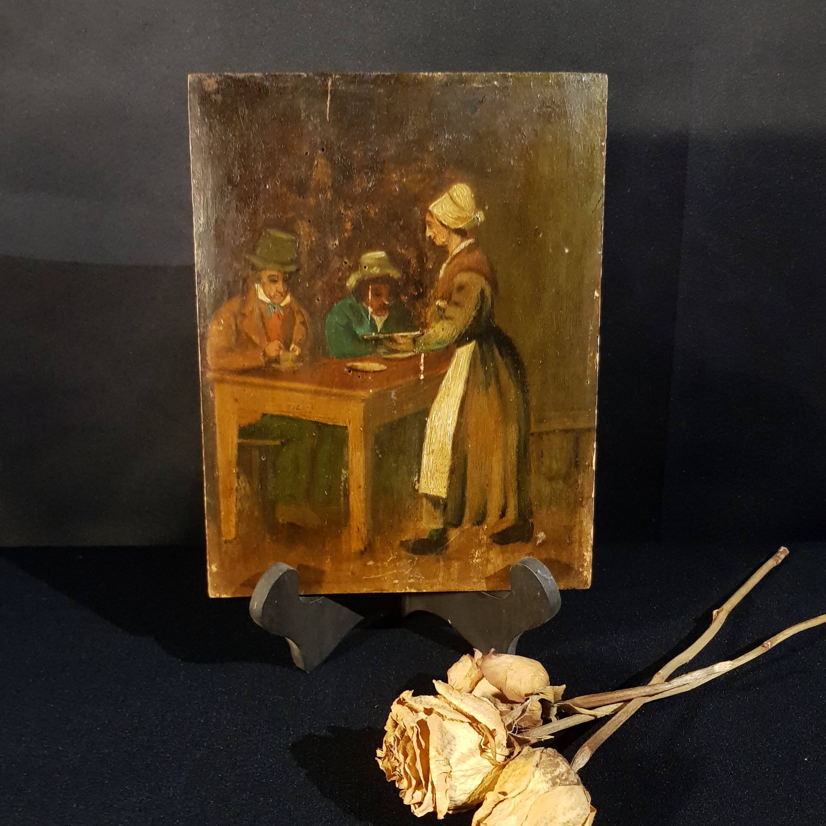 Old painting on wood