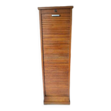 1950s curtain cabinet oak storage unit