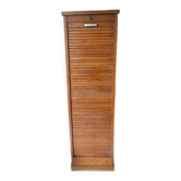 1950s curtain cabinet oak storage unit