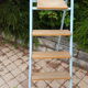 Vintage stepladder blue wooden steps