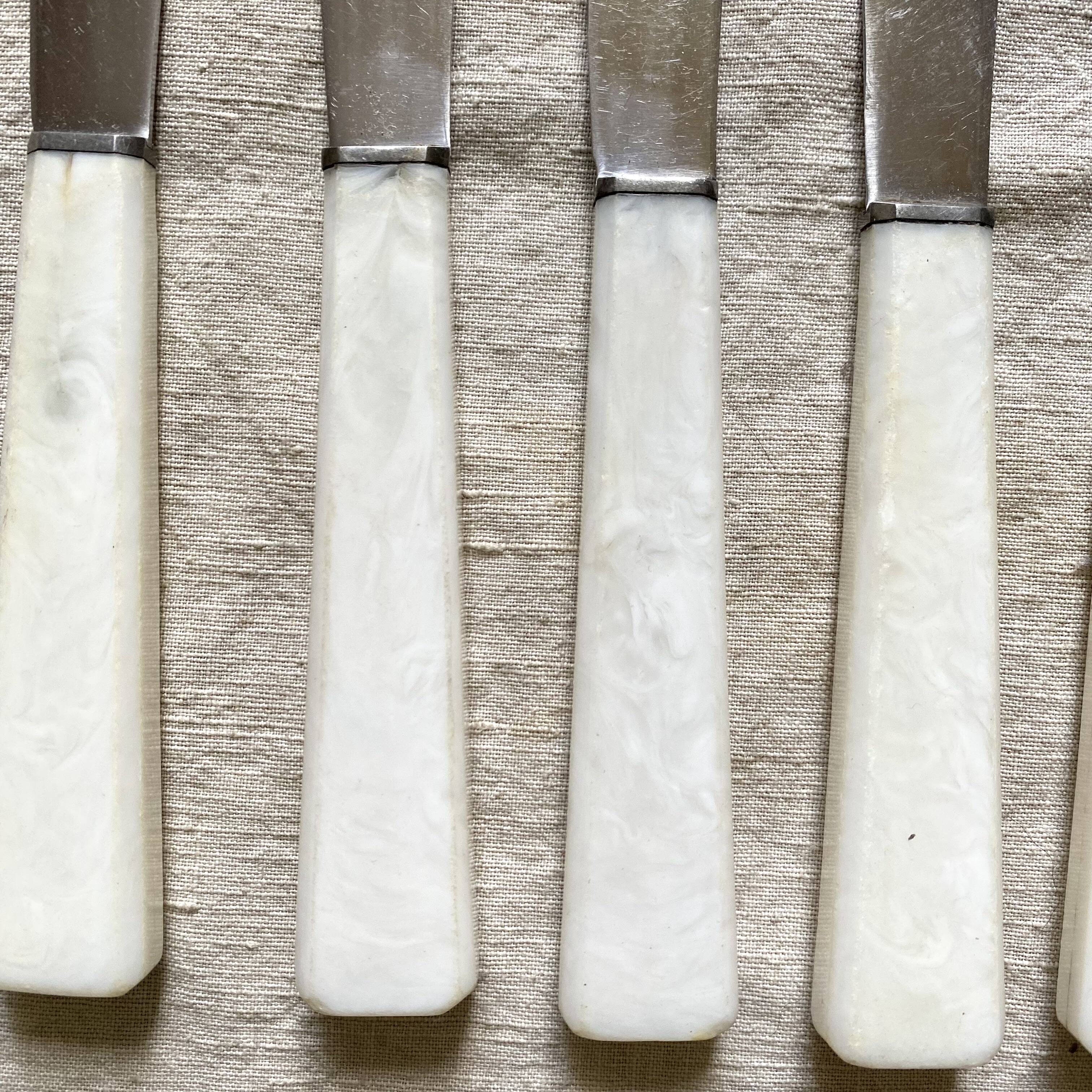 8 antique stainless knives