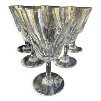 6 Baccarat wine glasses Côte d'Azur service - Size n°3 - Stamped