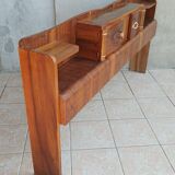 Cozy Art Deco headboard in burr walnut