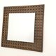 Pair of Square Walnut Mirrors Produced by Sant'Ambrogio e Deberti, Italy