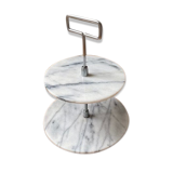 Old service tray 2 floors marble