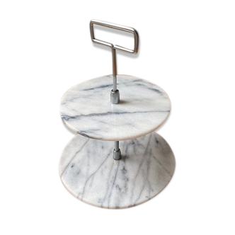 Old service tray 2 floors marble