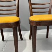 Pair of dining chairs by INTERIER n. p. Praha, wooden dining seating, 1974