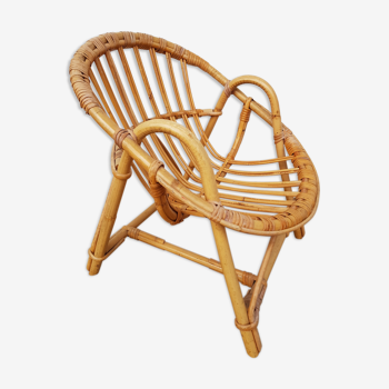 Old rattan child chair