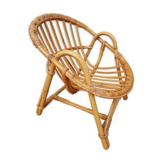 Old rattan child chair