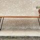 Banc design bois et acier vintage