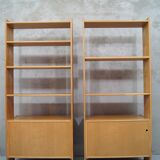 Scandinavian oak modular wall unit, 1960s