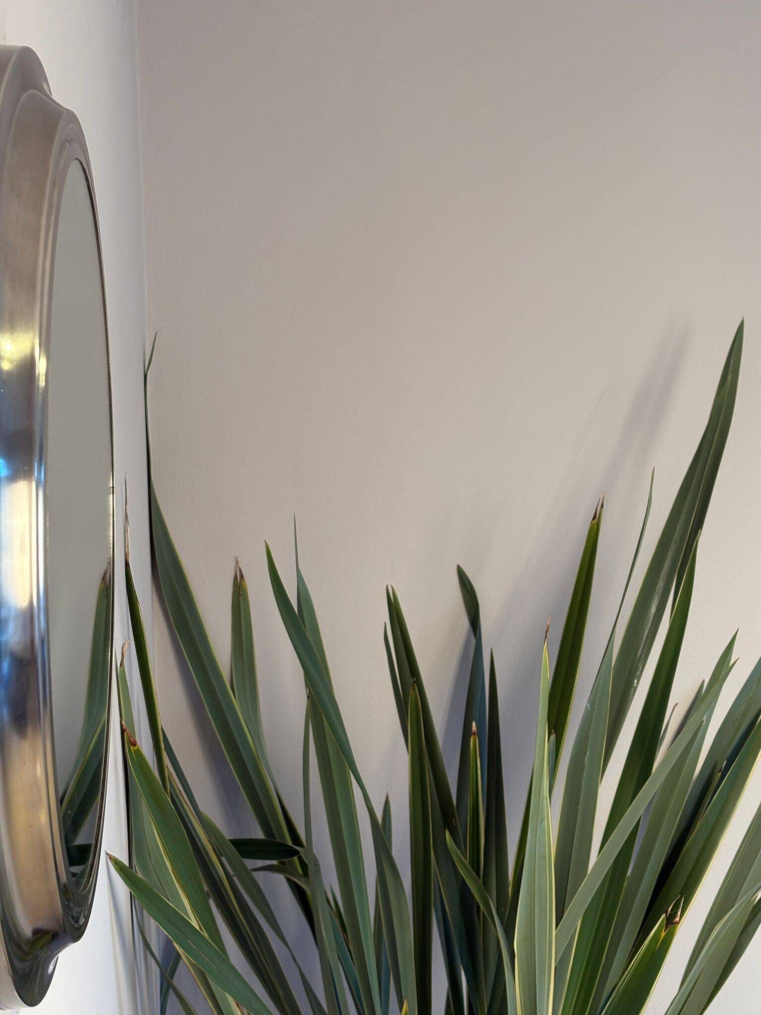 Round metal mirror, Italy 1970s