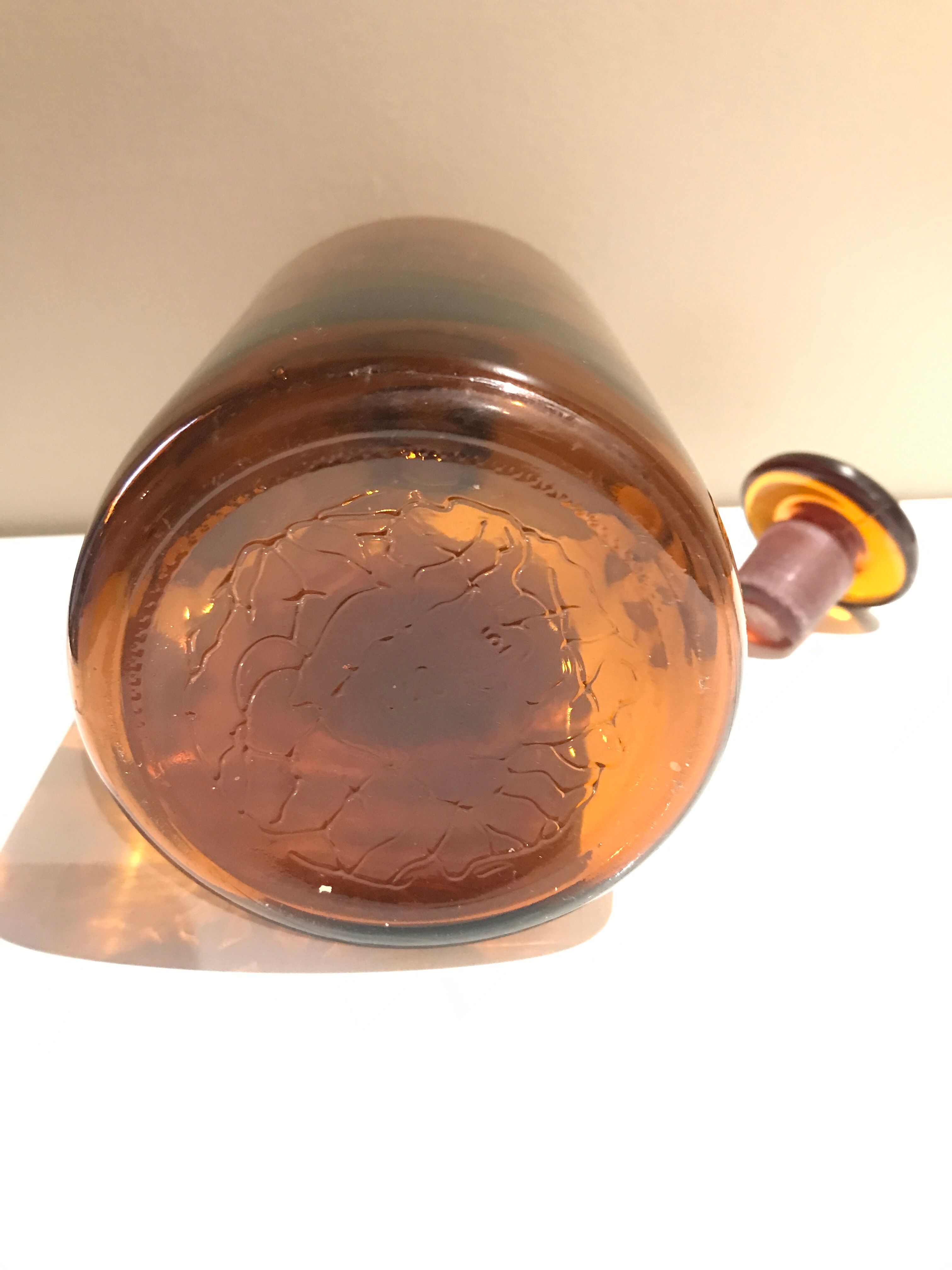 Brown glass laboratory bottle