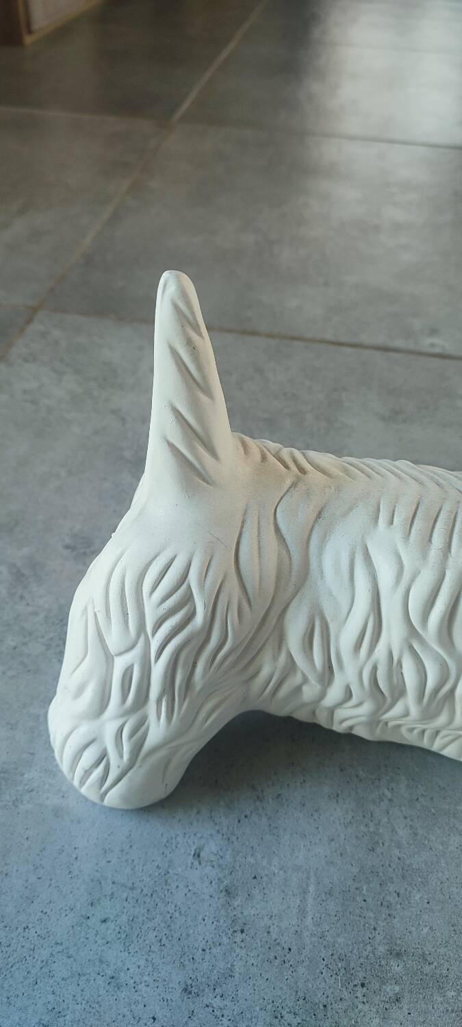 Ceramic zoomorphic dog statue