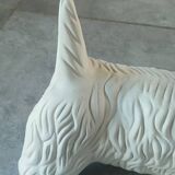 Ceramic zoomorphic dog statue