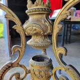 Round table in marble and gilded bronze