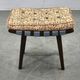 TON Mid-Century Beech Stool with Original Cushion, Czechoslovakia, circa 19