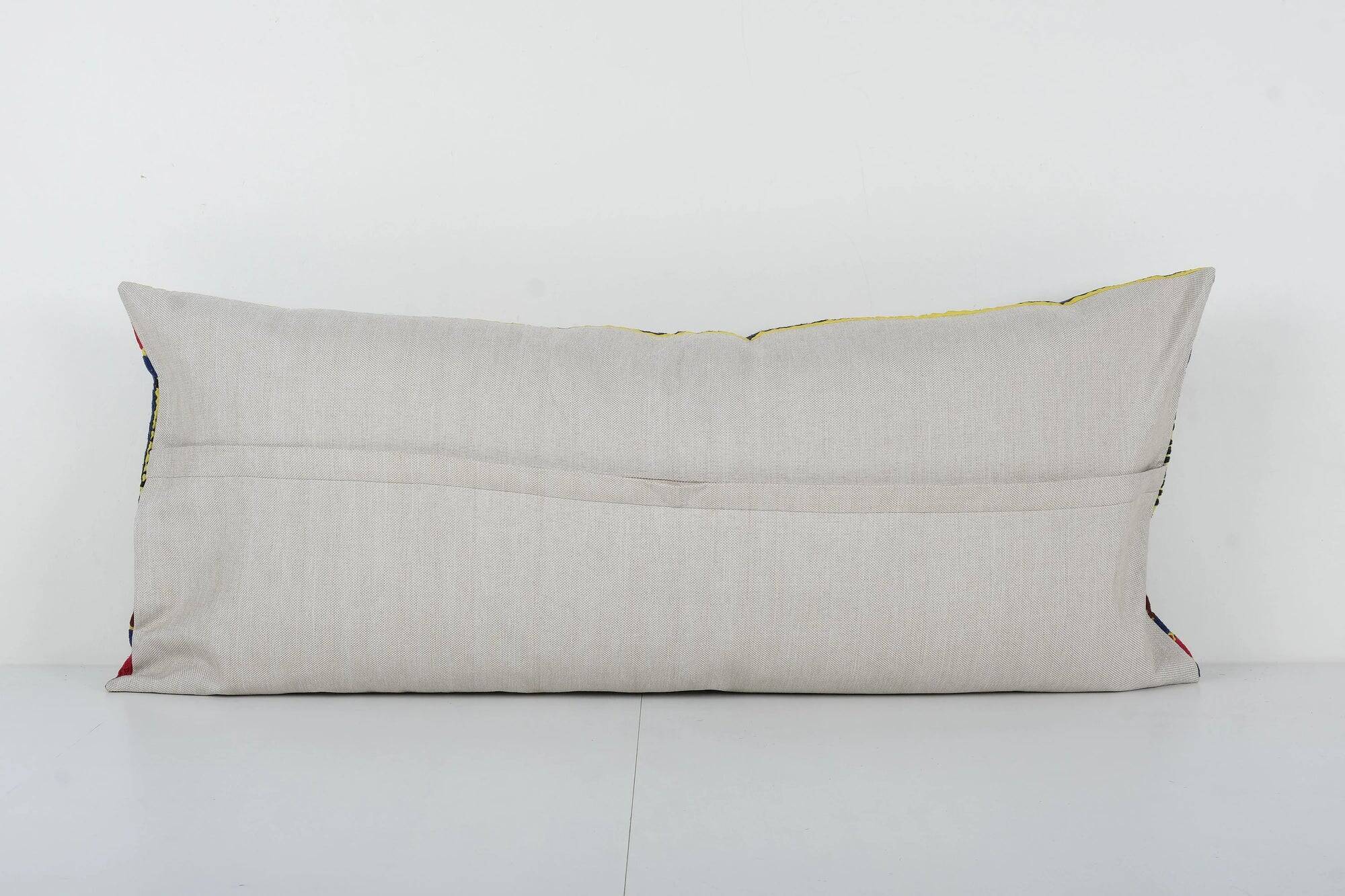 Vintage embroidered cushion cover 43x102 cm