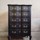 Vintage chiffonier painted black