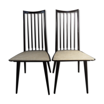 Ensemble vintage de 2 chaises de salle à manger