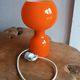 Lampe champignon Space Age en verre opalin orange 1970