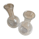 Pair of cracked glass vases