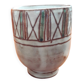 Vintage Vallauris vase by Jean Rivier