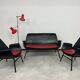 Mid-century leather seating group attributed to Gastone Rinaldi.