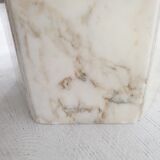 Set of 3 Italian Carrara Marble Side Tables, 1980s