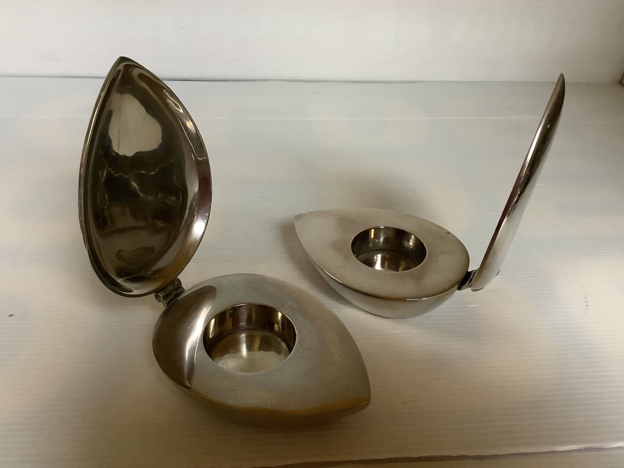 Pair of candlesticks in the Scandinavian style of Magnus Löfgren.