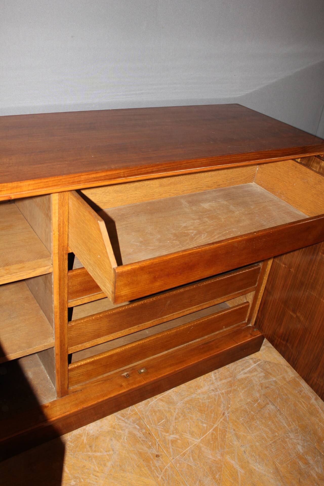 Art Deco period chest of drawers with doors
