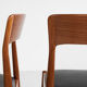 Midcentury Danish set of 8 dining chairs in teak by Henning Kjaernulf for Korup Stolefabrik