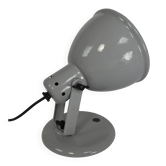 Lampe de bureau Philips Helioflux, émaillée grise, années 1950